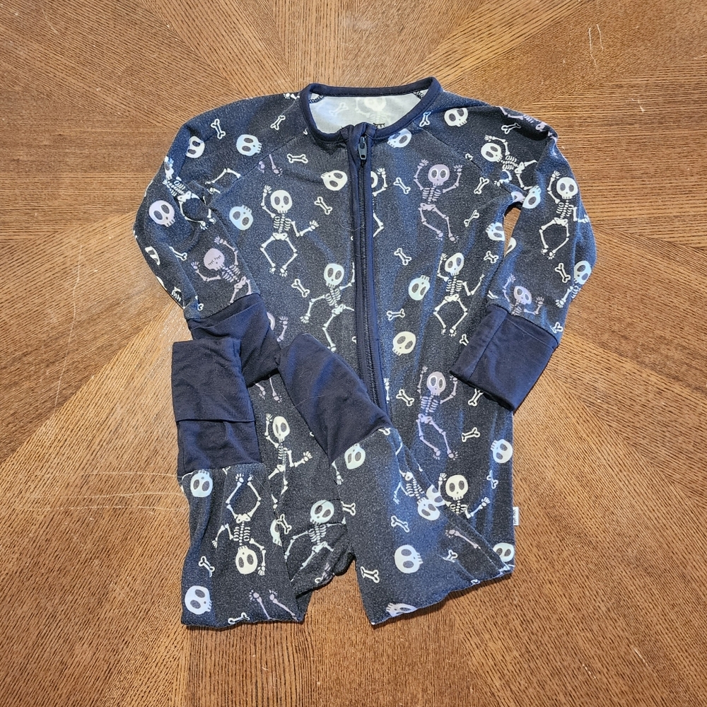 Little Sleepies Skeleton Zippy 3-6mo PLAY CONDITION